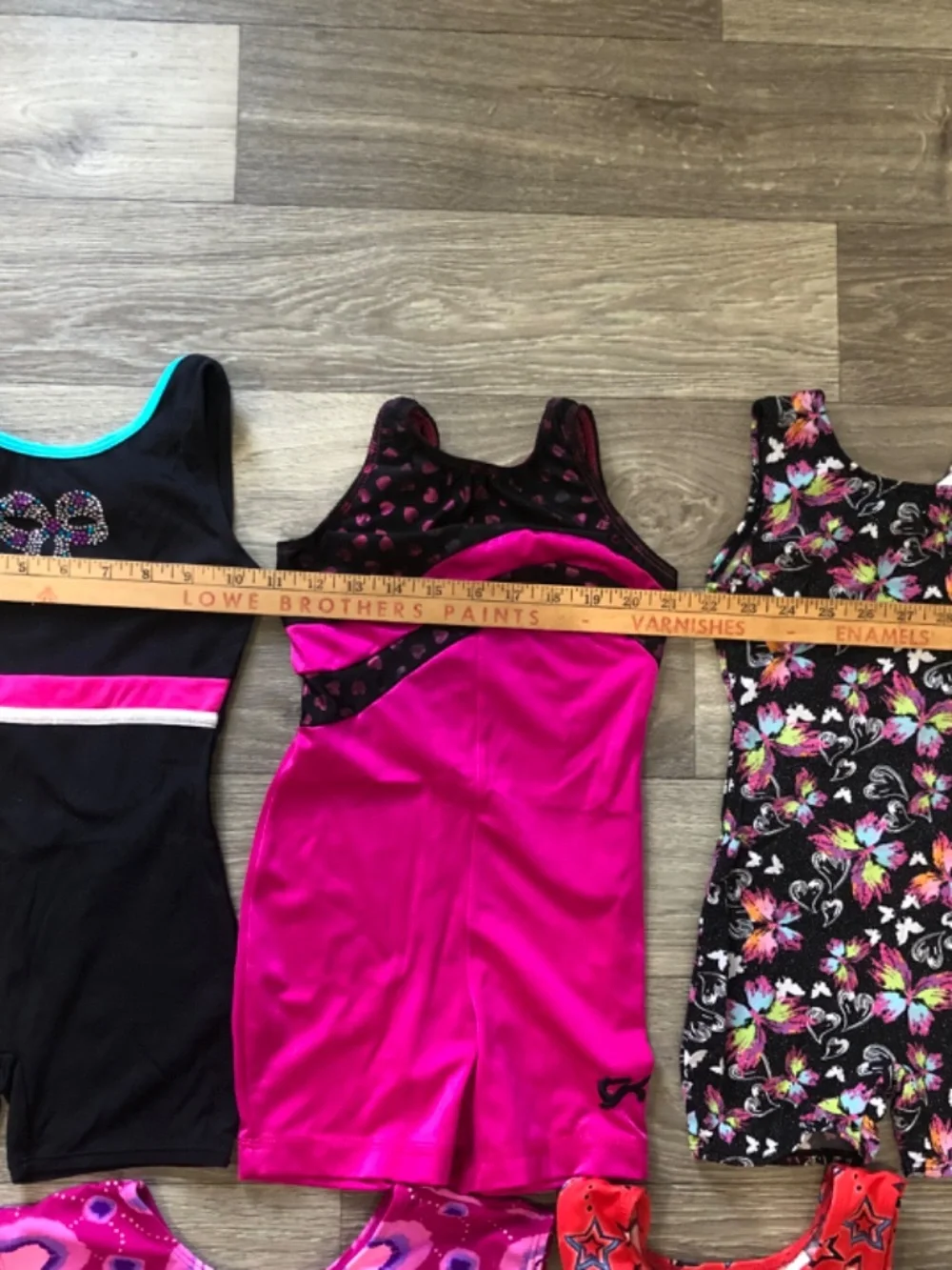 Lot Of Five Girls Leotards & Unitard Size 6-7 Gymnastics/Dance
